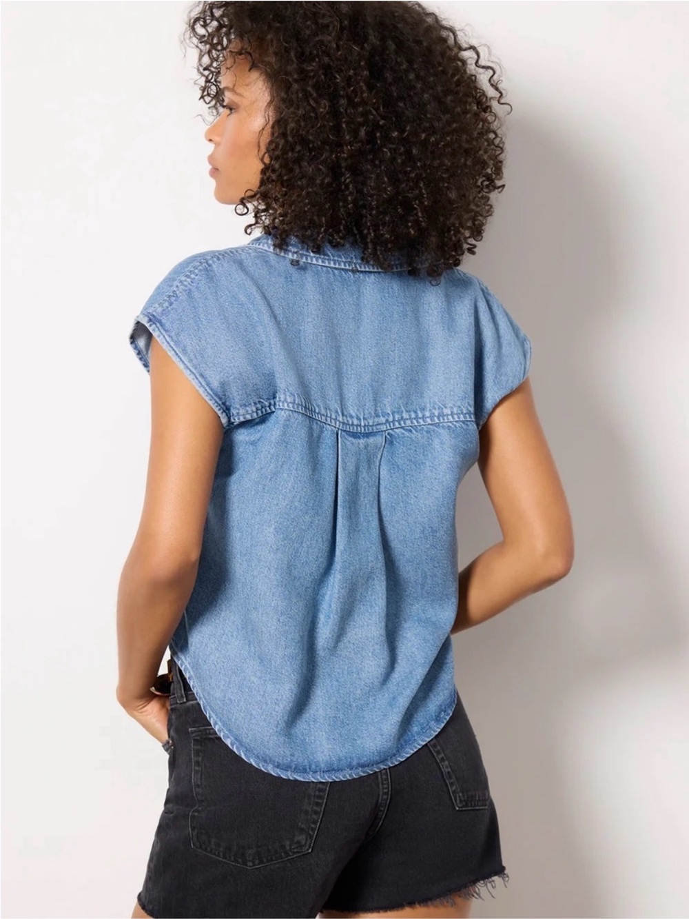 cloth & stone Rework Denim Button-Front Shirt - Picture 3 of 4